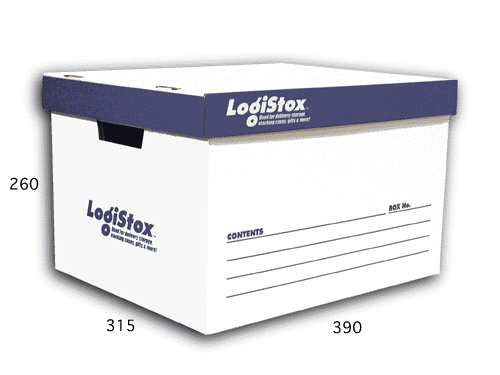 雑誌 書類サイズ対応 収納ケース ダンボール 収納ボックス Logistox モノカラー青 1枚単位